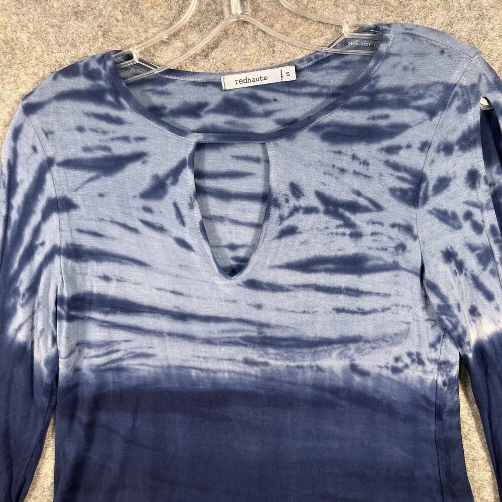 Red Haute Womens blue tie dye Pullover Top‎ Shirt S - Picture 2 of 9